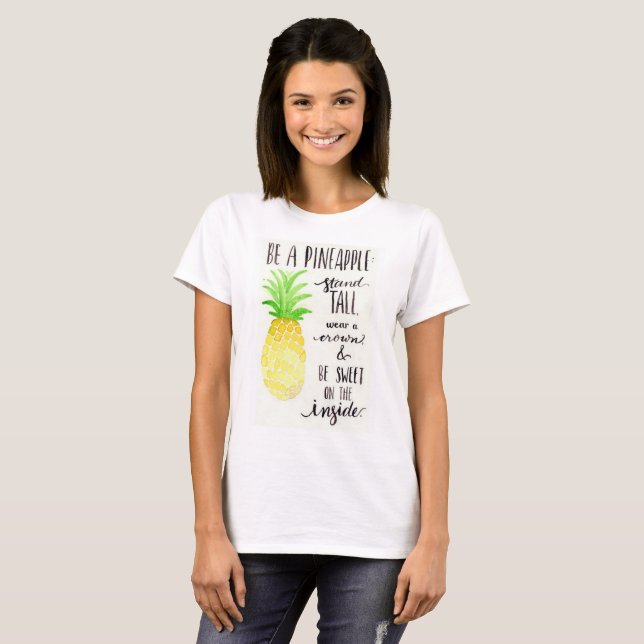Be a Pineapple Short-Sleeve Summer Tee Shirt (Front Full)