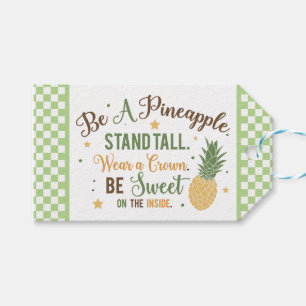 Be A Pineapple Word Art Gift Tags