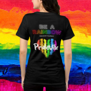 Be A Rainbow Discover Yourself PrideVibe Logo Tri-Blend Shirt