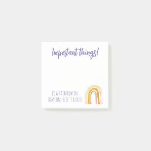 Be a rainbow in someone else's cloud custom post-it notes