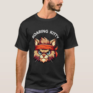 Be a Roaring Kitty The Stop Orange Bandana Meme Fu T-Shirt