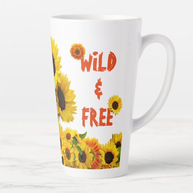 Be a Sunflower Wild and Free Latte Mug (Right)