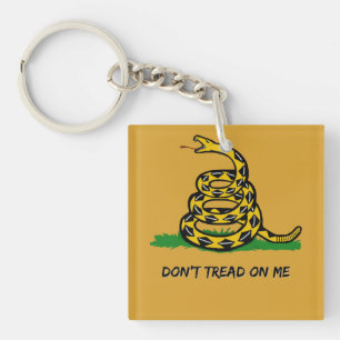 Be a true libertarian Don't tread on me  Keychain