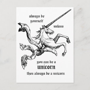 Be a unicorn CC0219 Postcard