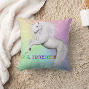 Be A Unicorn Throw Pillow