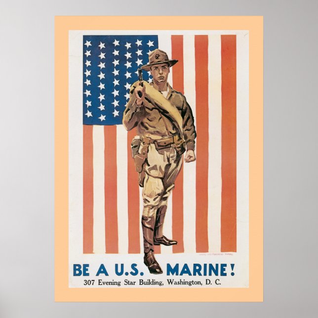 Be A US Marine! Poster (Front)