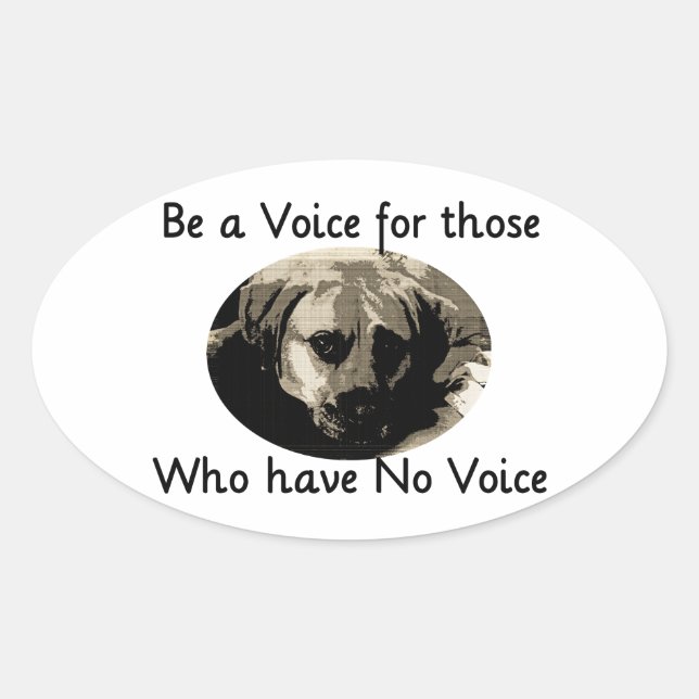 Be a Voice Oval Sticker (Front)