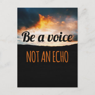 Be A Voice Quote Postcard
