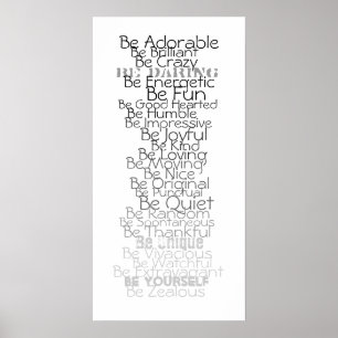 Be ABC's for Chldren's Room Poster