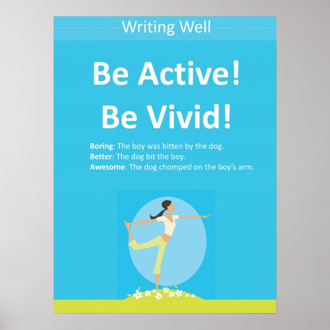 Be Active! Educational Writing Poster (Front)