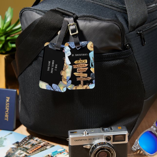 Be Adventurous Acrylic Luggage Tag (Front & Back)
