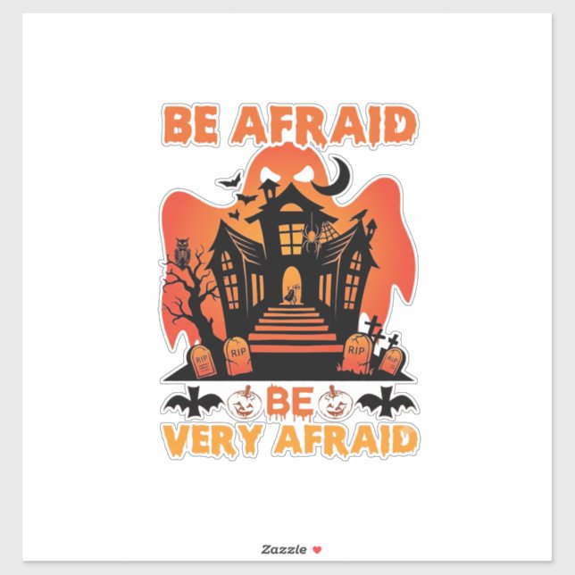 Be Afraid Very Halloween Haunted House Pumpkins_1 (Sheet)
