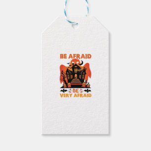 Be Afraid Very Halloween Haunted House Pumpkins_1 Gift Tags