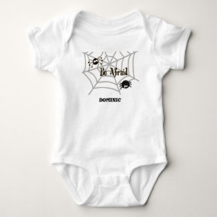 Be Afraid with Not So Scary Spiders Personalized Baby Bodysuit