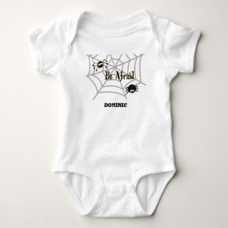 Be Afraid with Not So Scary Spiders Personalized Baby Bodysuit