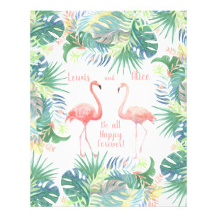 Be all Happy Forever! Fairy Tale Two Pink Flamingo Photo Print
