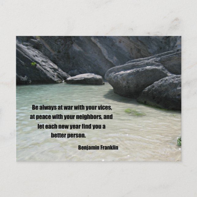 Be always at war with your vices... postcard (Front)