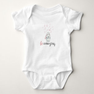 Be Amazing Music Bunny Baby Bodysuit