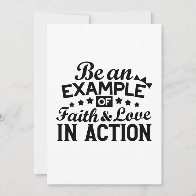 Be an Example of Faith and Love in Action Holiday Card (Front)
