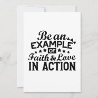 Be an Example of Faith and Love in Action