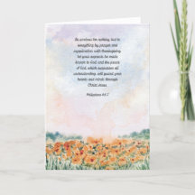Be Anxious for Nothing Christian Bible Verse Card