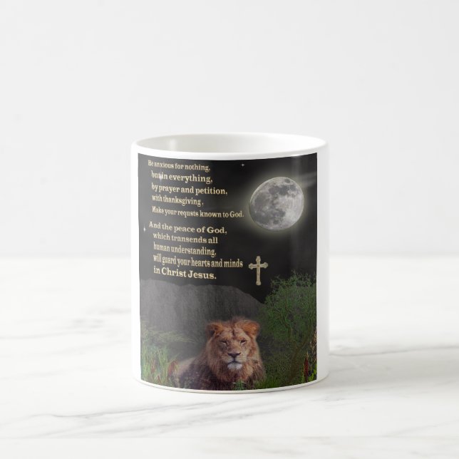 Be anxious for nothing christian mug (Center)