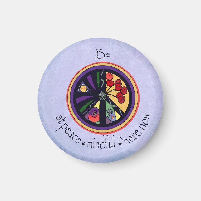 Be at Peace Mandala Magnet (Front)