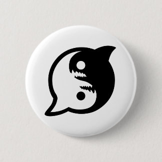 Be at Peace with the Sharks Pin Back Button