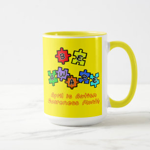 BE AWARE - April is Autism Awareness Month Mug