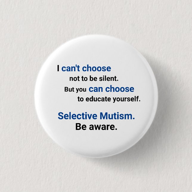 Be Aware Educate 1 Inch Round Button (Front)