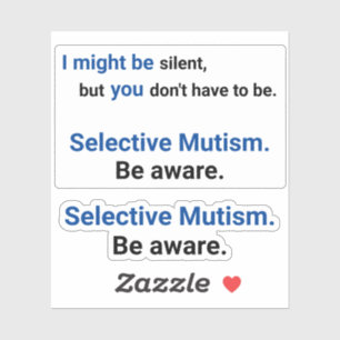Be Aware Silent Custom-Cut Vinyl Sticker