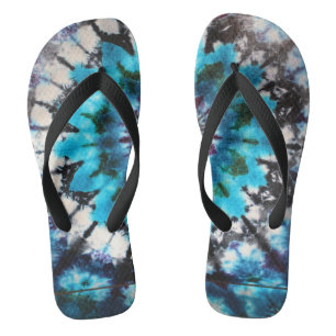 Be Awesome Tie Dye Design Flip Flops