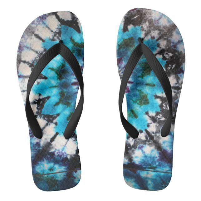 Be Awesome Tie Dye Design Flip Flops (Footbed)