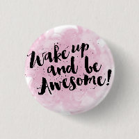 Be awesome watercolor typography badge