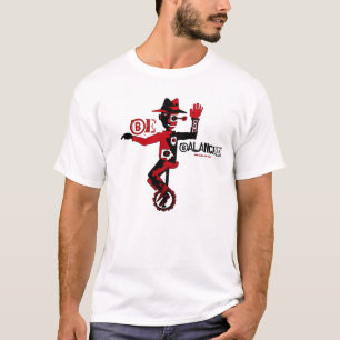 Be balanced cool clown on unicycle graphic t-shirt