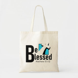 Be Blessed With Cross & Scripture Tote Bag