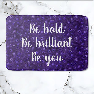 Be Bold Purple Peacock Paradise Bath Mat