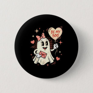 Be boo ghost heart balloon valentine love letter 2 inch round button
