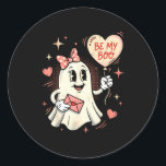 Be boo ghost heart balloon valentine love letter classic round sticker<br><div class="desc">Be my boo ghost heart balloon valentine love letter</div>
