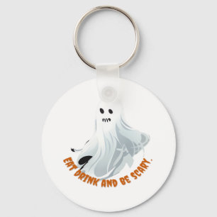 Be Boos Eat Drink And Be Scary Classic  Keychain