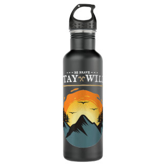 Be Brave and Stay Wild. Vintage Retro Style Outdoo 710 Ml Water Bottle