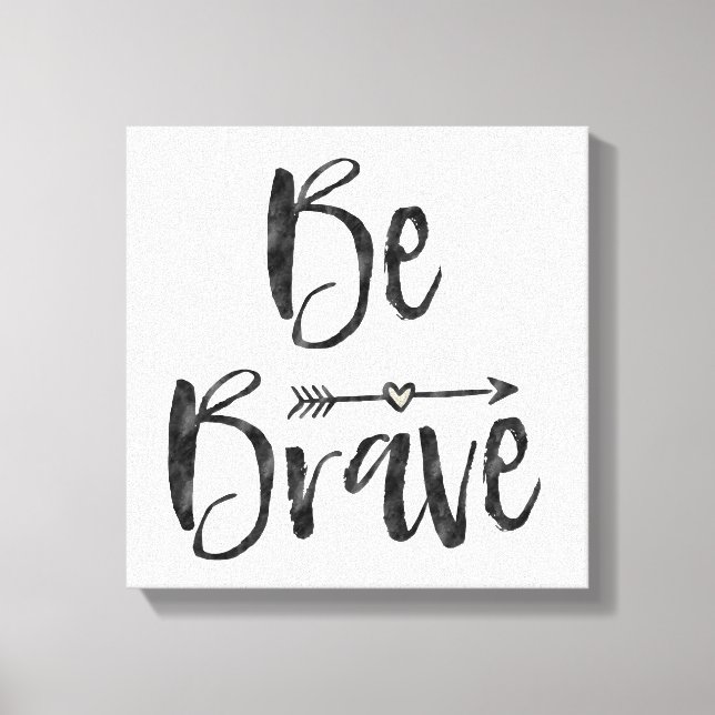 Be Brave Arrow with Heart Canvas Print (Front)