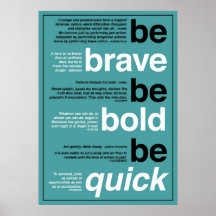 Be Brave. Be Bold. Be Quick. Motivational Quotes