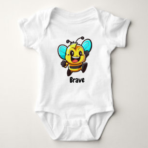 Be Brave Bee  Baby Bodysuit