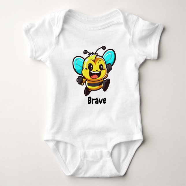 Be Brave Bee  Baby Bodysuit (Front)