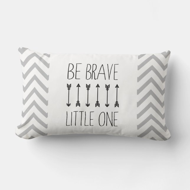 Be Brave Little One - Tribal Nursery Throw Pillow (Front)
