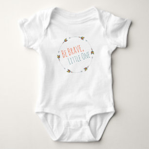 Be Brave Tribal Arrow Boho Teal Coral Baby Bodysuit