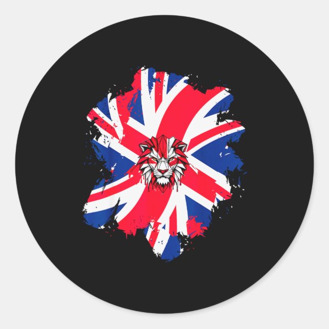 Be British Flag Uk Engli-shirt_1  Classic Round Sticker (Front)