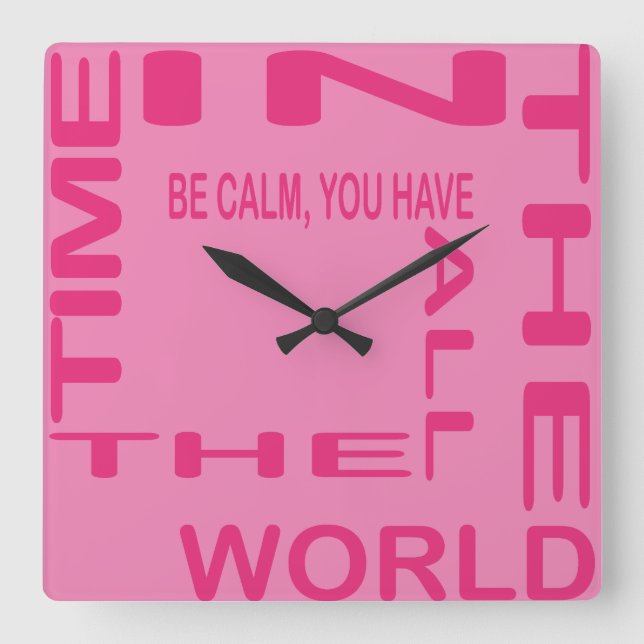 Be Calm by Masanser Piselat Square Wall Clock (Front)