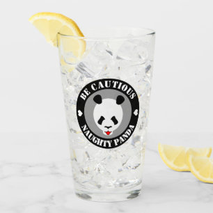 Be Cautious Naught Panda Glass